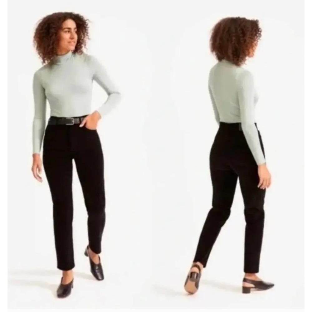 EVERLANE Baby Cord Cheeky Black Straight Leg Corduroy Women's Size 30